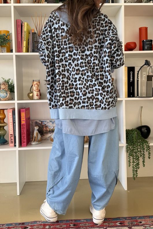 Untamed Classic High Low Sweatshirt Denim